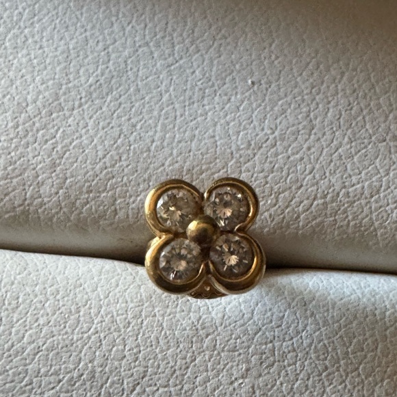 Tiffany & Co Diamond Earring Rare Bezel Set 18k  Gold Lace Collection Vintage - Picture 5 of 11